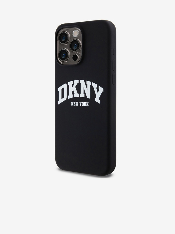 DKNY Течно силиконово лого с арка MagSafe за iPhone 15 Pro Max Black DKNY