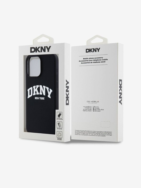 DKNY Течно силиконово лого с арка MagSafe за iPhone 15 Pro Max Black DKNY