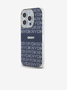 DKNY PC/TPU Повтарящ се модел с тонални ивици Magsafe заден капак за iPhone 15 Pro Blue DKNY