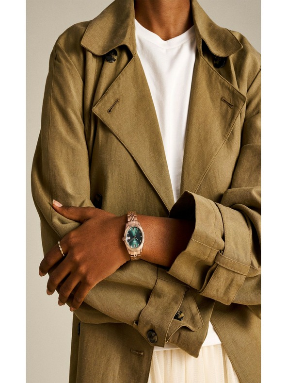 Fossil Дамски кръгъл часовник Fossil SCARLETTE