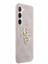 Guess PU 4G Metal Logo Zadní Kryt pro Samsung Galaxy S23 Pink Калъф за телефон