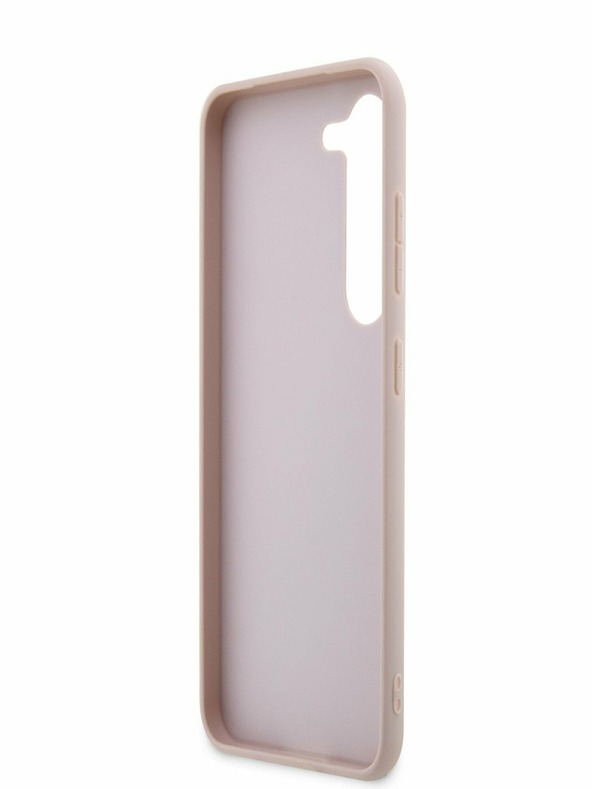 Guess PU 4G Metal Logo Zadní Kryt pro Samsung Galaxy S23 Pink Калъф за телефон