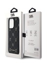 Karl Lagerfeld Полиуретанов Karl Heads Pattern Magsafe Back Cover за iPhone 14 Pro Max Black Karl Lagerfeld