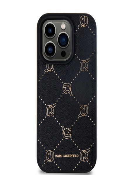 Karl Lagerfeld PU Karl Heads Pattern Magsafe Back Cover за iPhone 15 Pro Max Black Karl Lagerfeld
