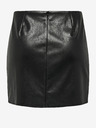 ONLY Черна дамска мини пола от изкуствена кожа ONLY Leni