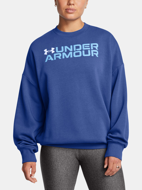 Under Armour Дамски суитшърт Under Armour Rival Fleece WordmarkOS Crew-BLU