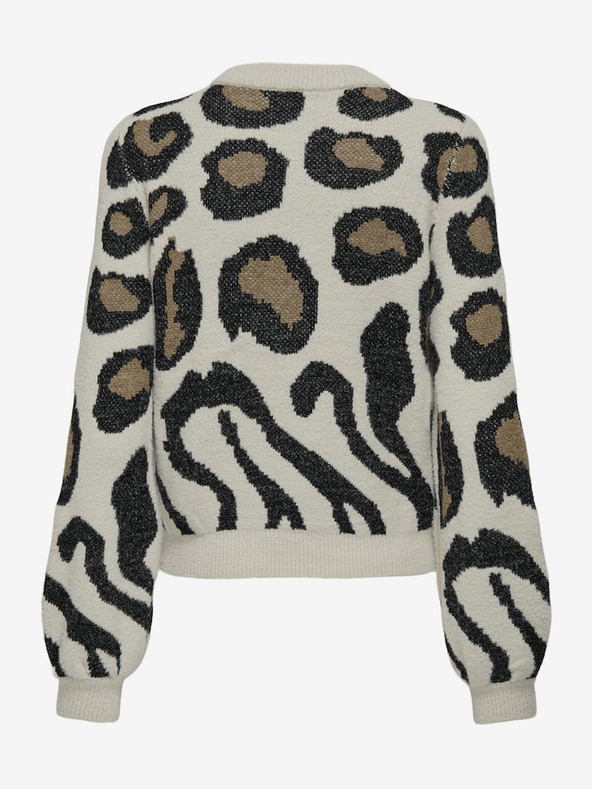 Jacqueline de Yong Бежов дамски пуловер с шарка JDY Lorraine