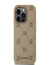 Karl Lagerfeld PU Karl Heads Pattern Magsafe Back Cover за iPhone 14 Pro Max Beige Karl Lagerfeld