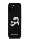 Karl Lagerfeld Заден капак от течен силикон с двойни глави Magsafe за iPhone 15 Pro Max Black Karl Lagerfeld