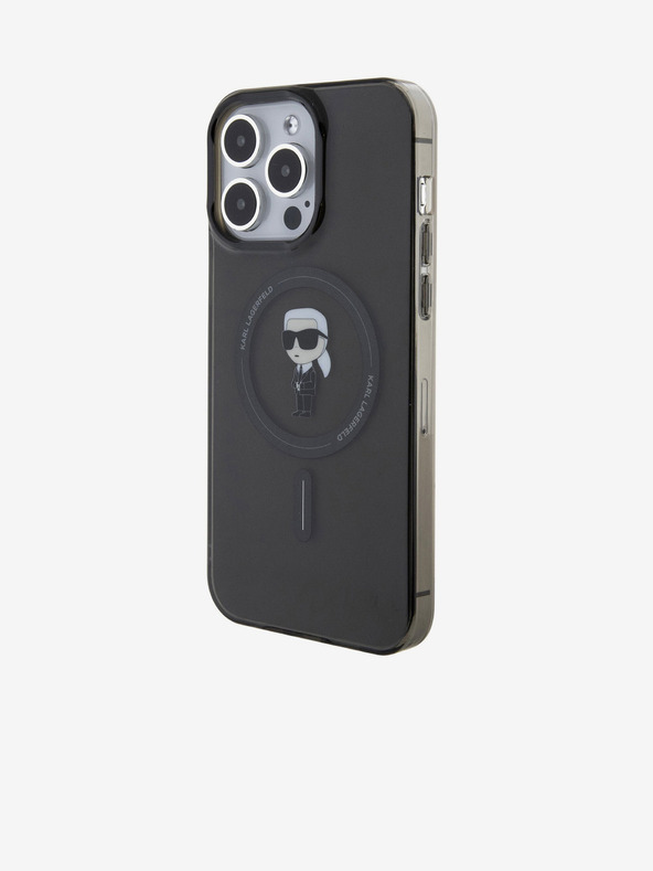 Karl Lagerfeld IML Ikonik MagSafe заден капак за iPhone 15 Pro Max черен Karl Lagerfeld