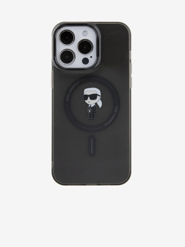 Karl Lagerfeld IML Ikonik MagSafe заден капак за iPhone 15 Pro Max черен Karl Lagerfeld