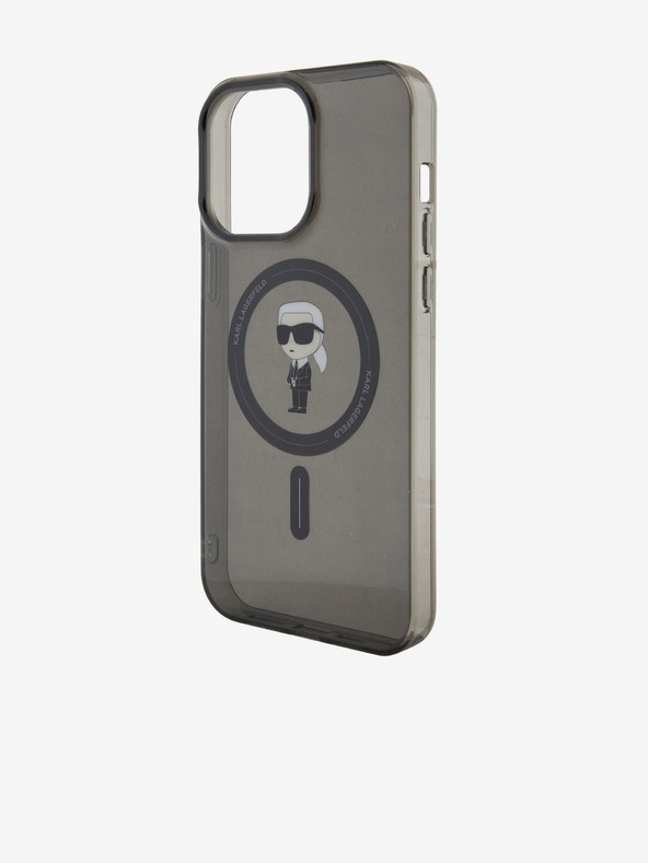 Karl Lagerfeld IML Ikonik MagSafe заден капак за iPhone 15 Pro Max черен Karl Lagerfeld