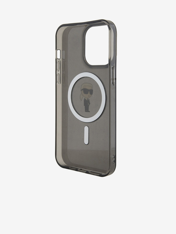 Karl Lagerfeld IML Ikonik MagSafe заден капак за iPhone 15 Pro Max черен Karl Lagerfeld