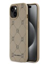 Karl Lagerfeld PU Karl Heads Pattern Magsafe Back Cover за iPhone 15 Beige Karl Lagerfeld