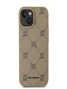 Karl Lagerfeld PU Karl Heads Pattern Magsafe Back Cover за iPhone 15 Beige Karl Lagerfeld