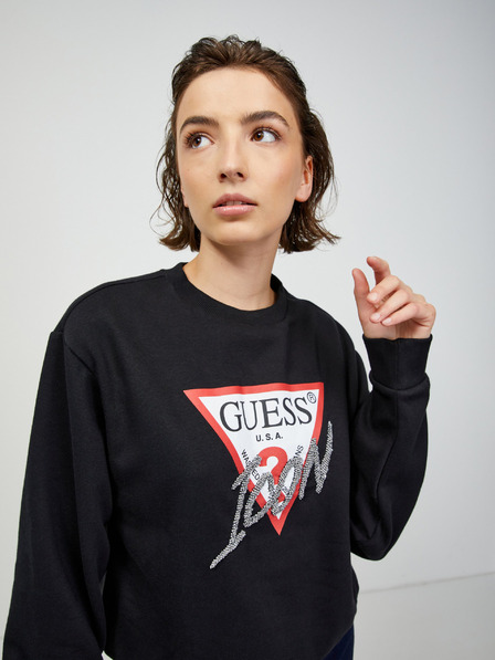 Guess Черен дамски суитчър Guess