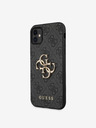 Guess Guess PU 4G Метален заден капак с лого за iPhone 11 Сив