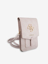 Guess Guess PU 4G метално лого за телефонна чанта Pink