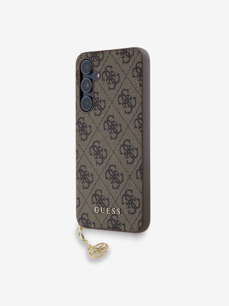 Guess Заден капак Guess 4G Charm за Samsung Galaxy A55 Brown