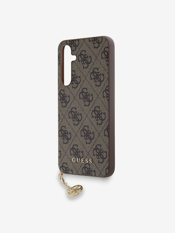Guess Заден капак Guess 4G Charm за Samsung Galaxy A55 Brown