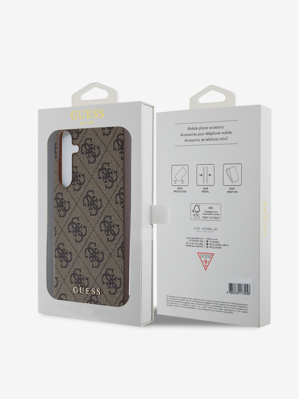 Guess Заден капак Guess 4G Charm за Samsung Galaxy A55 Brown
