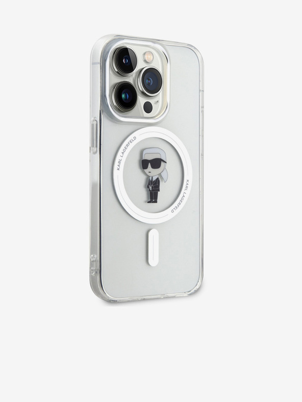 Karl Lagerfeld Karl Lagerfeld IML Ikonik MagSafe заден капак за iPhone 15 Pro прозрачен