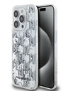 Karl Lagerfeld Заден капак с течен блясък с монограм и градиент за iPhone 14 Pro White Karl Lagerfeld