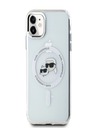 Karl Lagerfeld Karl Lagerfeld IML K&CH Heads Метална рамка MagSafe заден капак за iPhone 11 Прозрачен