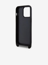 Karl Lagerfeld Метална каишка за кросбоди Karl and Choupette заден капак за iPhone 15 Pro Max Black Karl Lagerfeld Saffiano