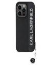 Karl Lagerfeld Karl Lagerfeld PU Saffiano Rhinestone Charm Заден капак за iPhone 15 Pro Max Black
