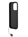 Karl Lagerfeld Karl Lagerfeld PU Saffiano Rhinestone Charm Заден капак за iPhone 15 Pro Max Black