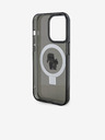 Karl Lagerfeld Ringstand Karl и Choupette MagSafe заден капак за iPhone 15 Pro черен Karl Lagerfeld