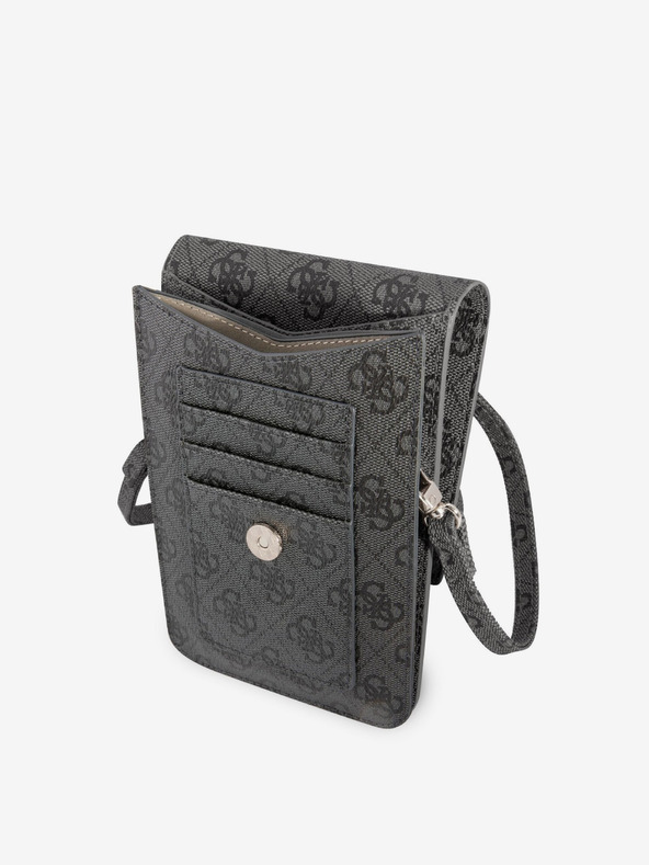 Guess Guess PU 4G Триъгълна чанта за телефон с лого Guess PU 4G Black