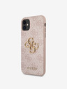 Guess Guess PU 4G Метален заден капак с лого за iPhone 11 Pink