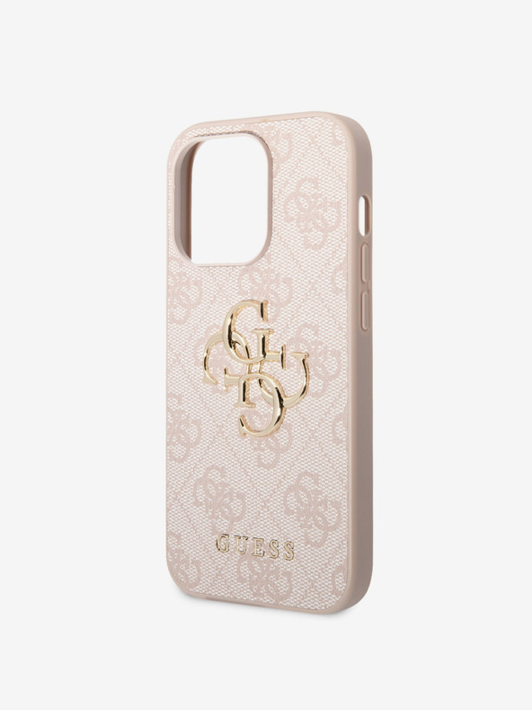 Guess Guess PU 4G Metal Logo Back Cover за iPhone 15 Pro Max Pink