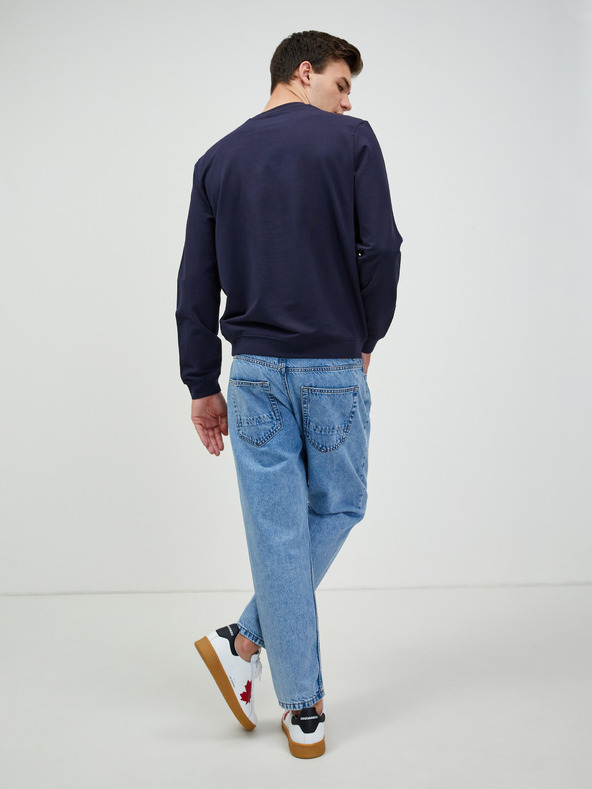 Guess Тъмно синя мъжка риза с дълъг ръкав Guess Audley