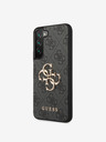 Guess PU 4G Metal Logo Zadní Kryt pro Samsung Galaxy S23 Grey Калъф за телефон