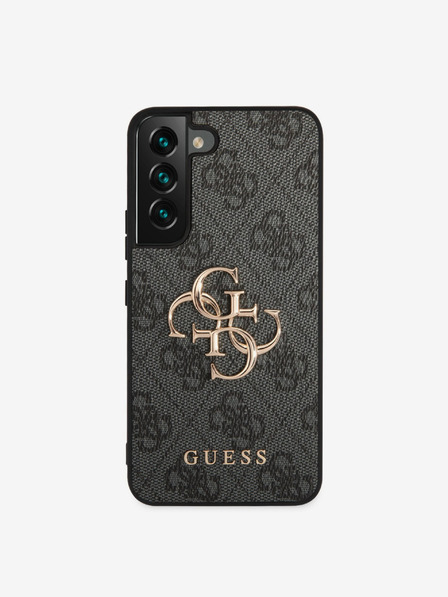 Guess PU 4G Metal Logo Zadní Kryt pro Samsung Galaxy S23 Grey Калъф за телефон