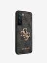 Guess PU 4G Metal Logo Zadní Kryt pro Samsung Galaxy S23 Grey Калъф за телефон