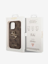Guess PU 4G Metal Logo Zadní Kryt pro iPhone 14 Pro Max Brown Калъф за телефон