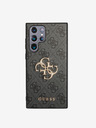 Guess PU 4G Metal Logo Zadní Kryt pro Samsung Galaxy S23 Ultra Grey Калъф за телефон