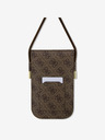 Guess Guess PU 4G Metal Logo Script чанта за телефон кафява