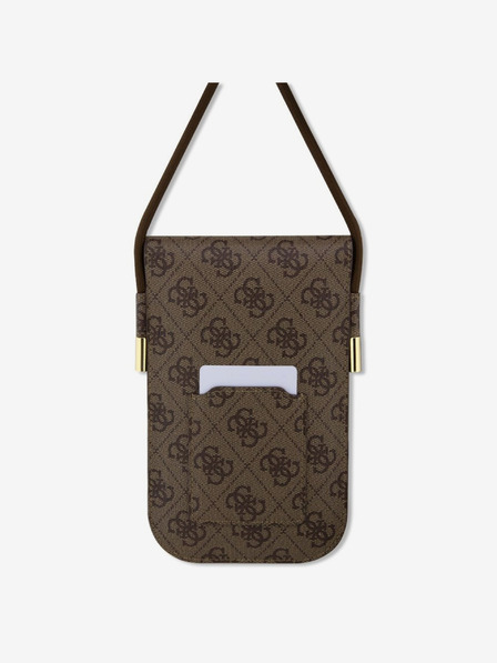 Guess Guess PU 4G Metal Logo Script чанта за телефон кафява