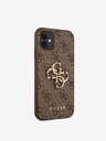 Guess Guess PU 4G метално лого заден капак за iPhone 11 Brown