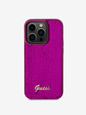Guess Guess Sequin Script Logo заден капак за iPhone 14 Pro Max Magenta