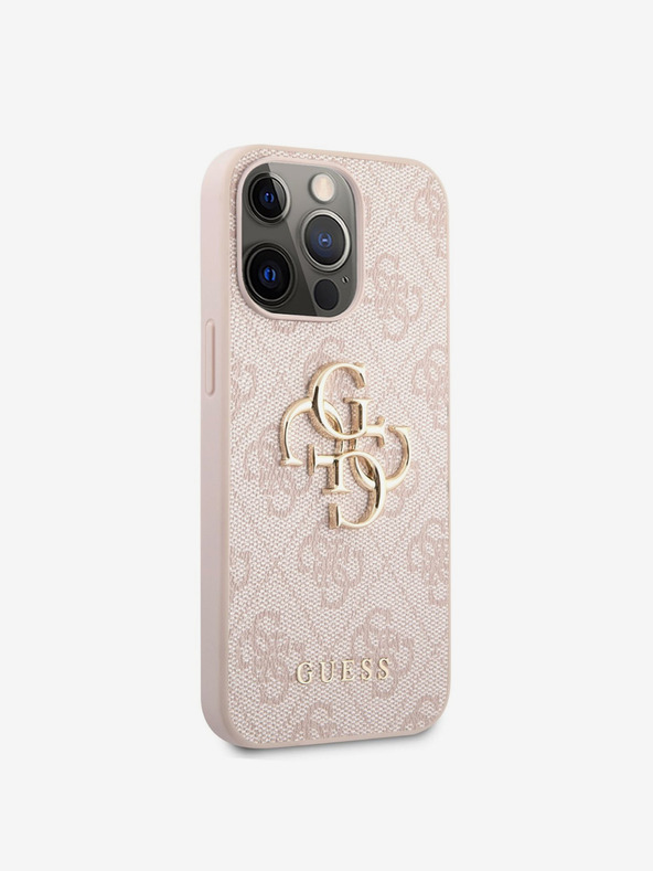 Guess Guess PU 4G Metal Logo Back Cover за iPhone 13 Pro Pink