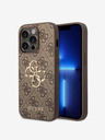 Guess Guess PU 4G Metal Logo Back Cover за iPhone 15 Pro Brown