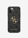 Guess Guess PU 4G Metal Logo Заден капак за iPhone 12 Pro Max Grey