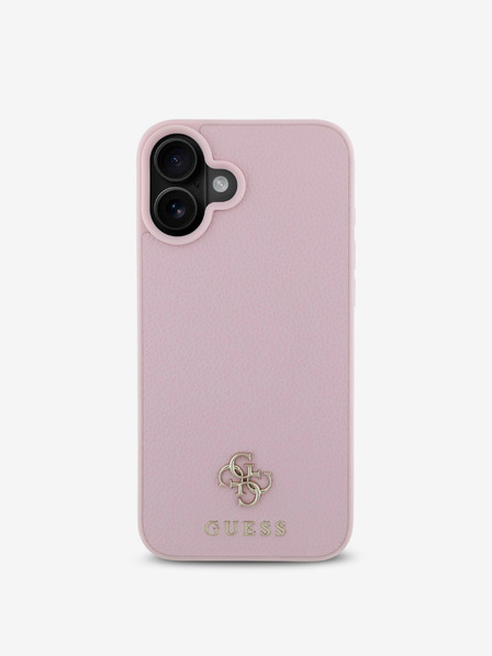 Guess Guess PU Grained 4G Small Metal Logo MagSafe заден капак за iPhone 16 Pink