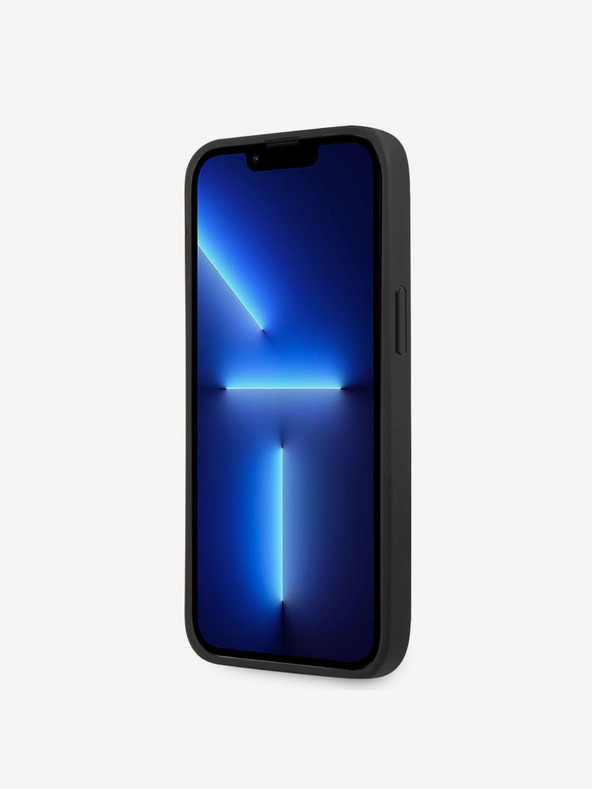 Guess Guess PU 4G метално лого заден капак за iPhone 14 Pro сив